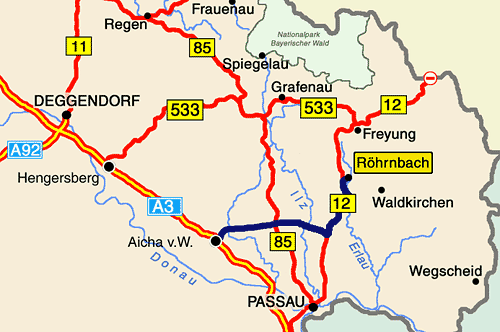 Urlaubsregion zwischen Passau und dem Nationalpark